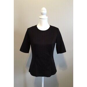 Banana Republic Blouse Sz Small Stretch Short Sleeve Pull Over Rayon NWT